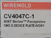 WIREMOLD 1-Gang 4000 Series Device Plate - Ivory CV4047C-1