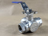 MACLEAN 1" 1000 WOG CF8M Ball Valve, 3-Way