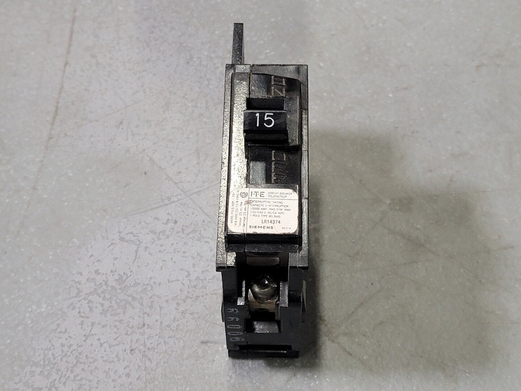 SIEMENS 15 Amp, 1 Pole, 120 volts Circuit Breaker BQ115