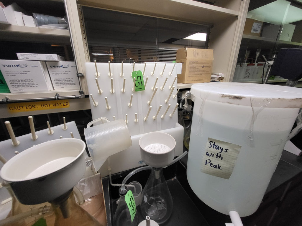 Lot of Drying Racks & Plasticware