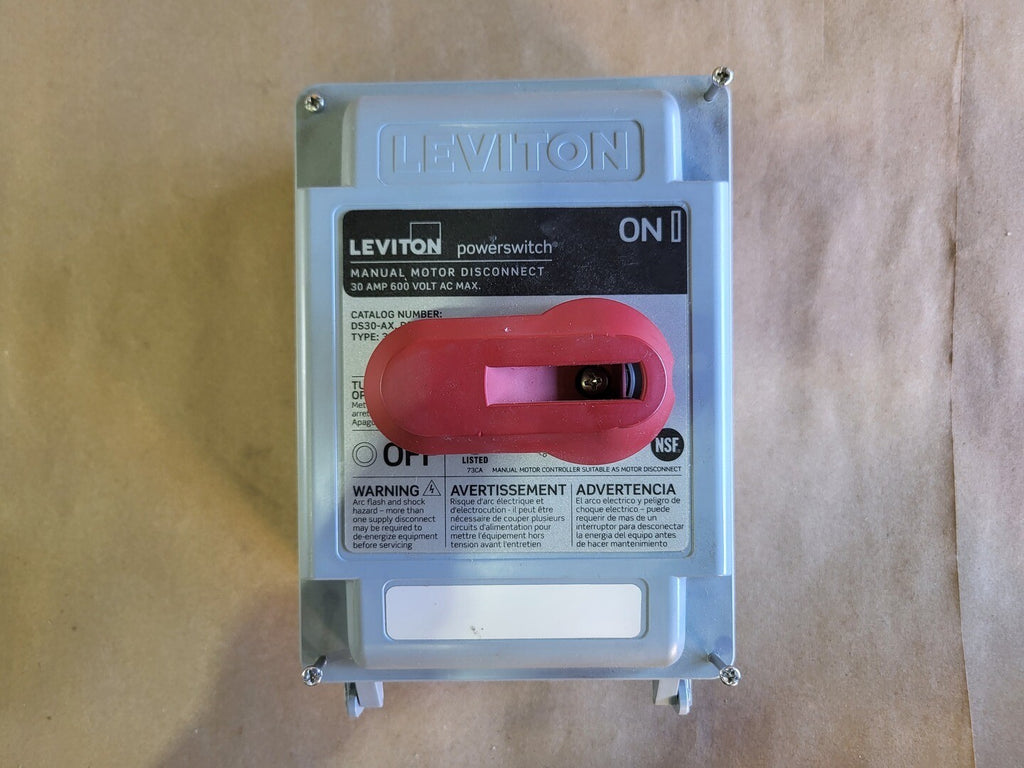 LEVITON 30 Amp, 3 Pole Non-Fused Disconnect Switch 121-DS30-AX