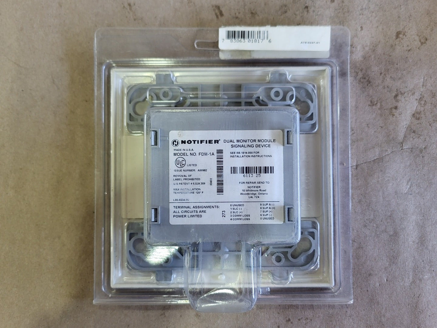 Dual Monitor Module Notifier HONEYWELL Notifier FDM-1A Dual Monitor Module