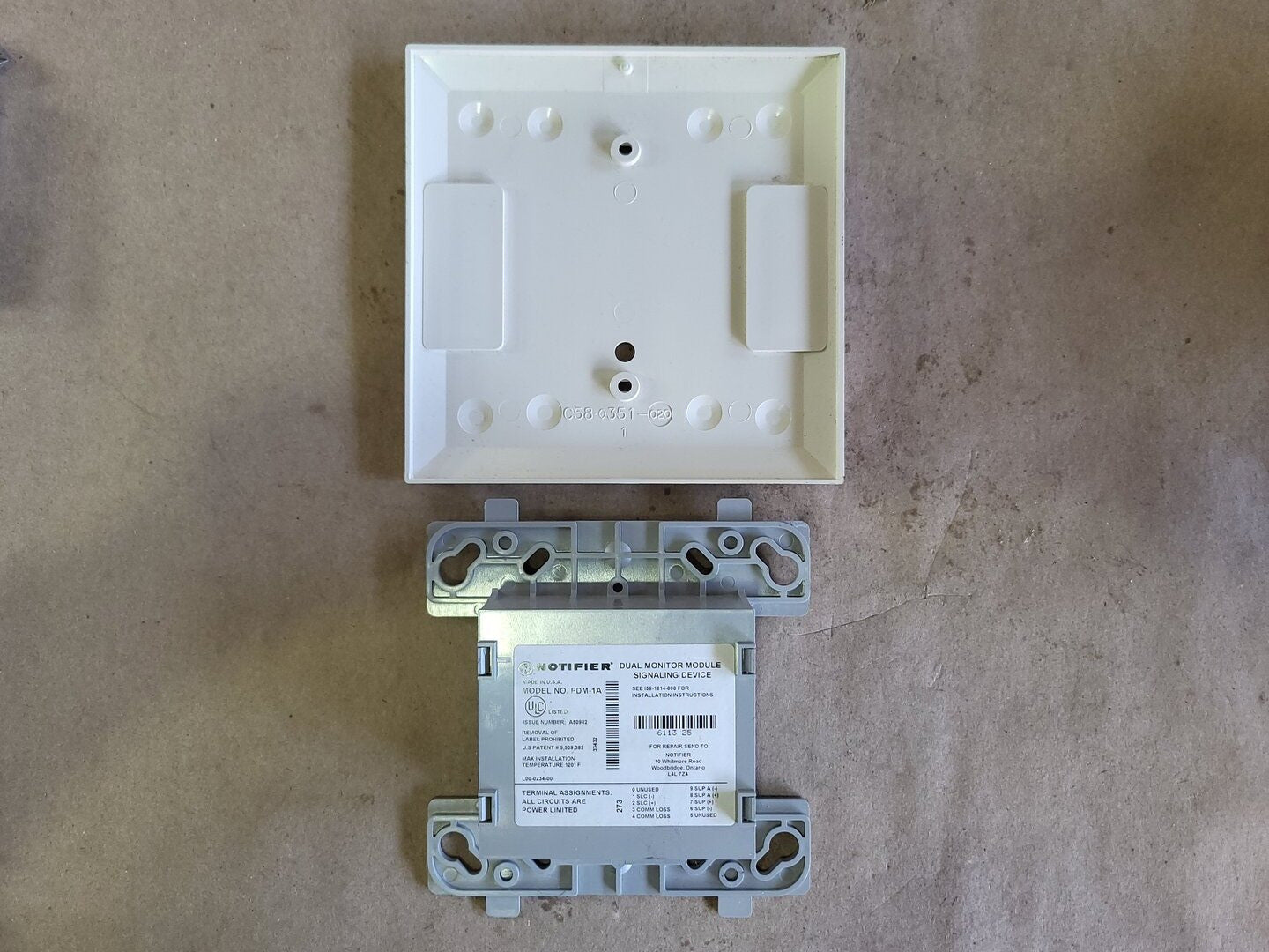 Dual Monitor Module Notifier HONEYWELL Notifier FDM-1A Dual Monitor Module