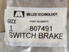 MILLER TECHNOLOGY Switch Bracket 807491, SPST-NC 91126