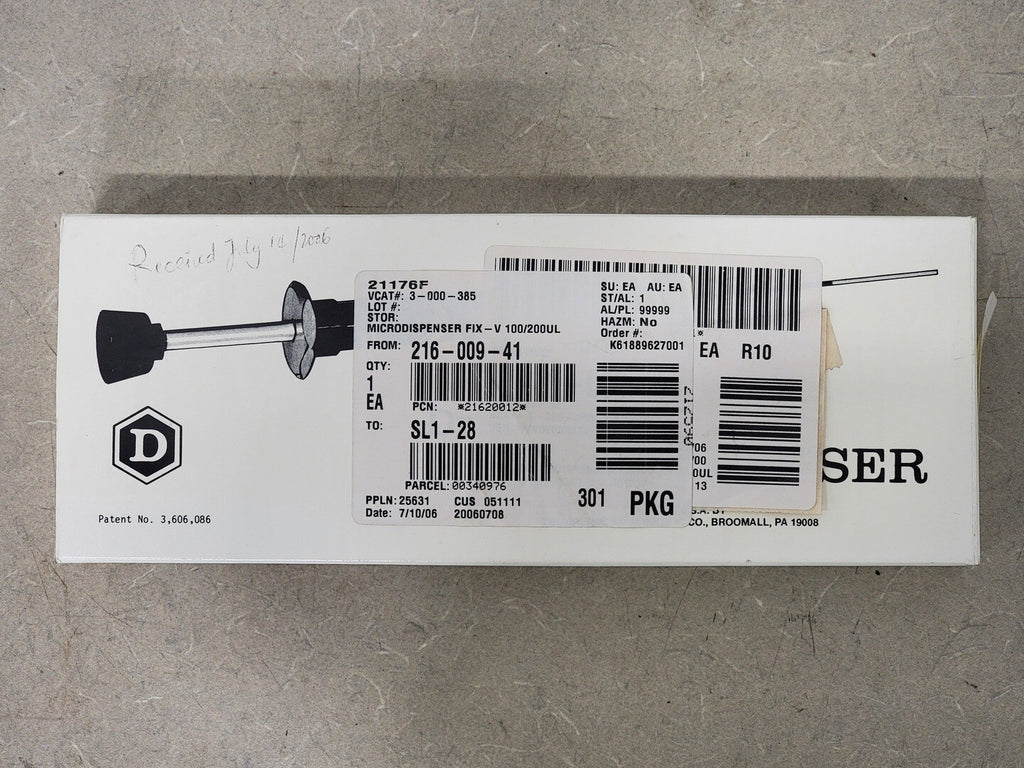 DRUMMOND Fixed-Volume Microdispenser 200uL, 21176F, 3-000-385