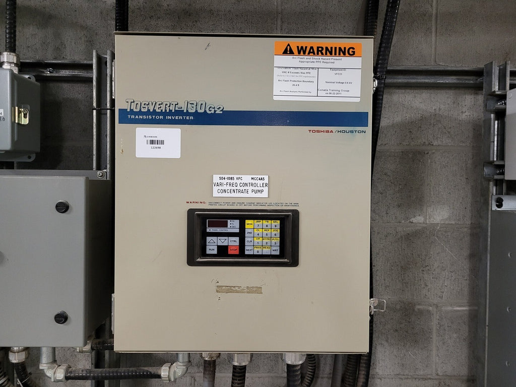 TOSHIBA 15HP, 600V G2 Transistor Inverter/Variable Speed Drive (VSD) VT130G2U5160