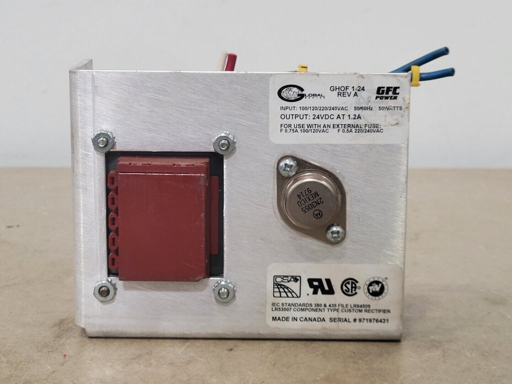 GFC POWER 1.2 Amp 240 Volts Power Supply GHOF 1-24, 24VDC