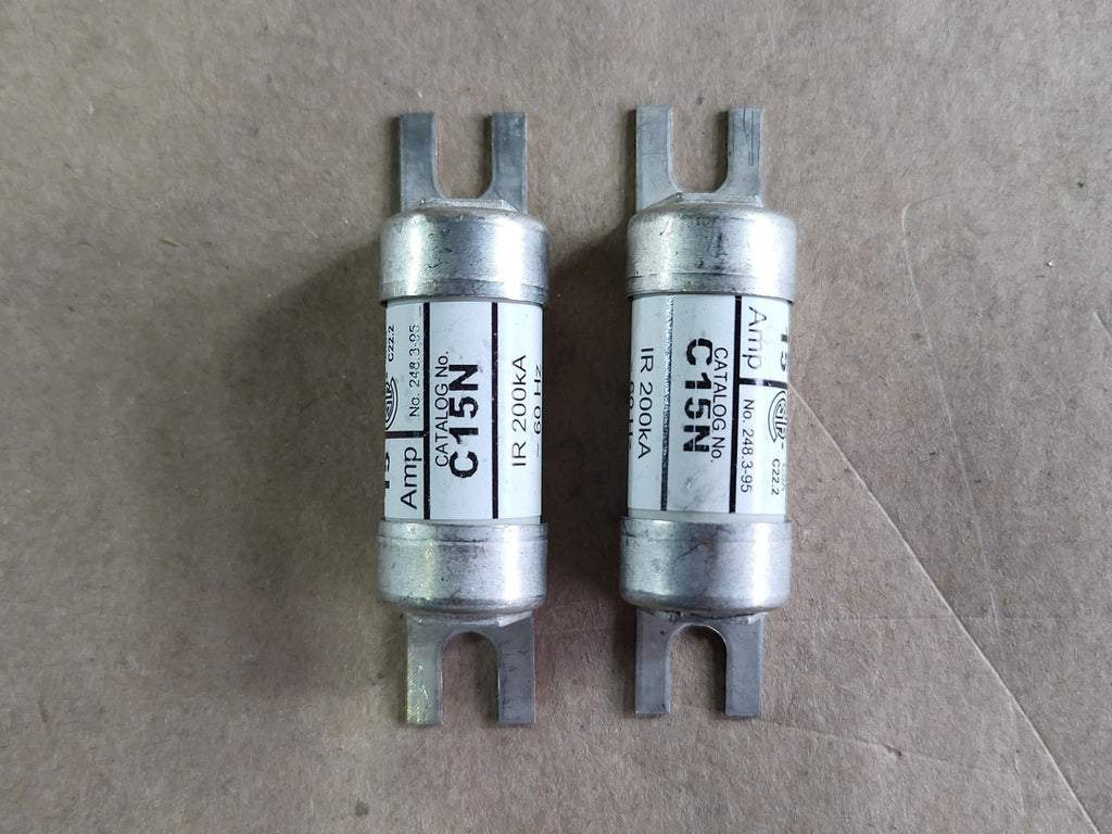 FERRAZ SHAWMUT 15 Amp Class CA Current Limiting Fuse C15N (Lot of 2)