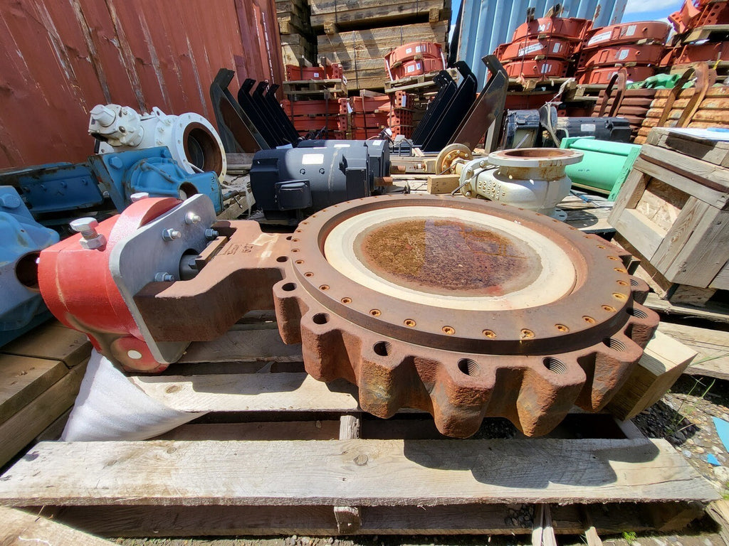 BRAY CONTROLS 24" Class 150 Butterfly Valve B16.34, Gear Operated