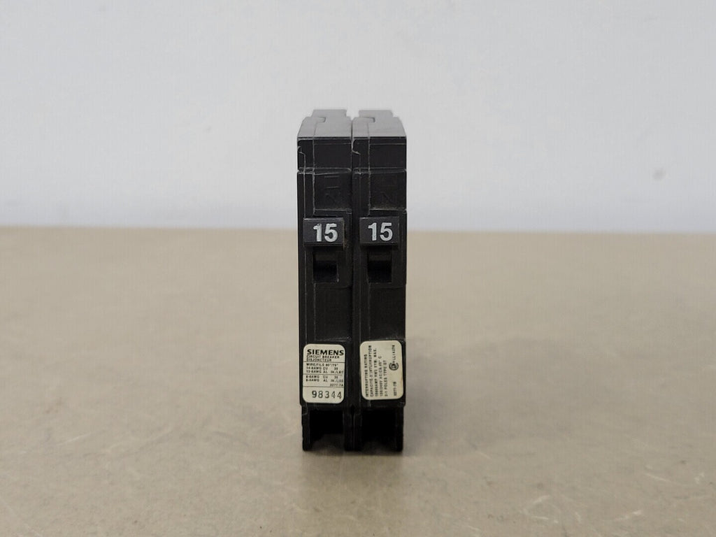 SIEMENS 15 Amp, 2 Pole, 120/240 volts Circuit Breaker QT215