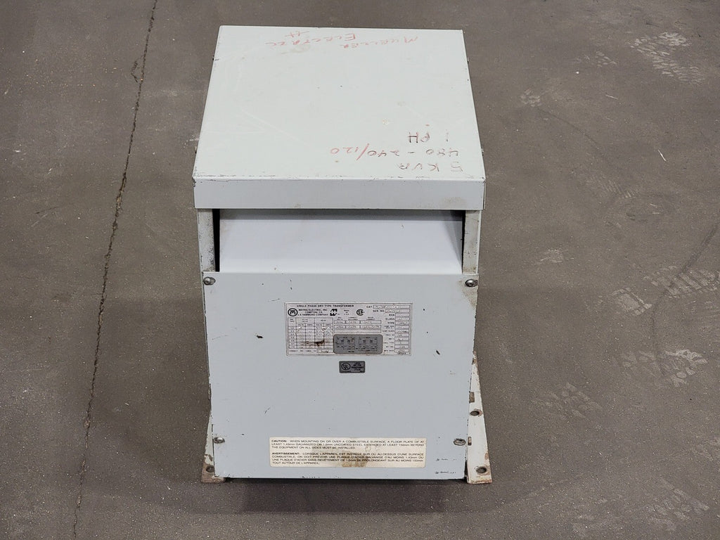 HAMMOND MANUFACTURING 5 kVA Transformer, 480 pri. volts, 240 sec. volts M-F005KKCF1SD