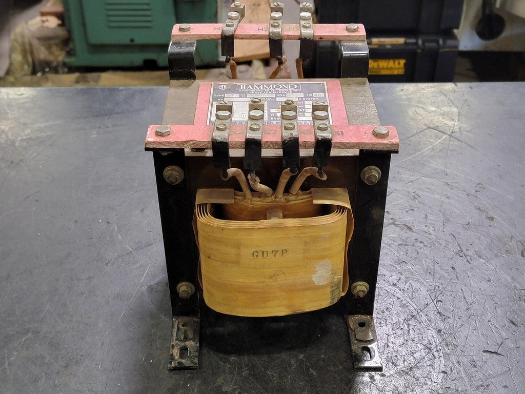 HAMMOND MANUFACTURING 5 kVA Transformer,  480 pri. volts, 240 sec. volts GU7P