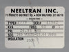 NEELTRAN INC. 23.64 Amp Transformer, 480 pri. volts, 12600 - 25200 sec. volts