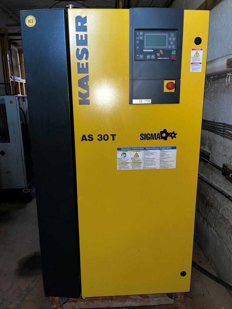 KAESER 30 hp, 141 CFM, 125 PSI Rotary Screw Air Compressor AS-30-T