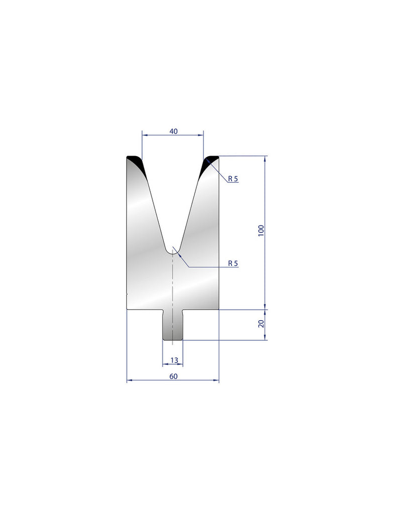 EUROSTAMP Part No. 3214 @ 30mm 30 Degree Single V Die