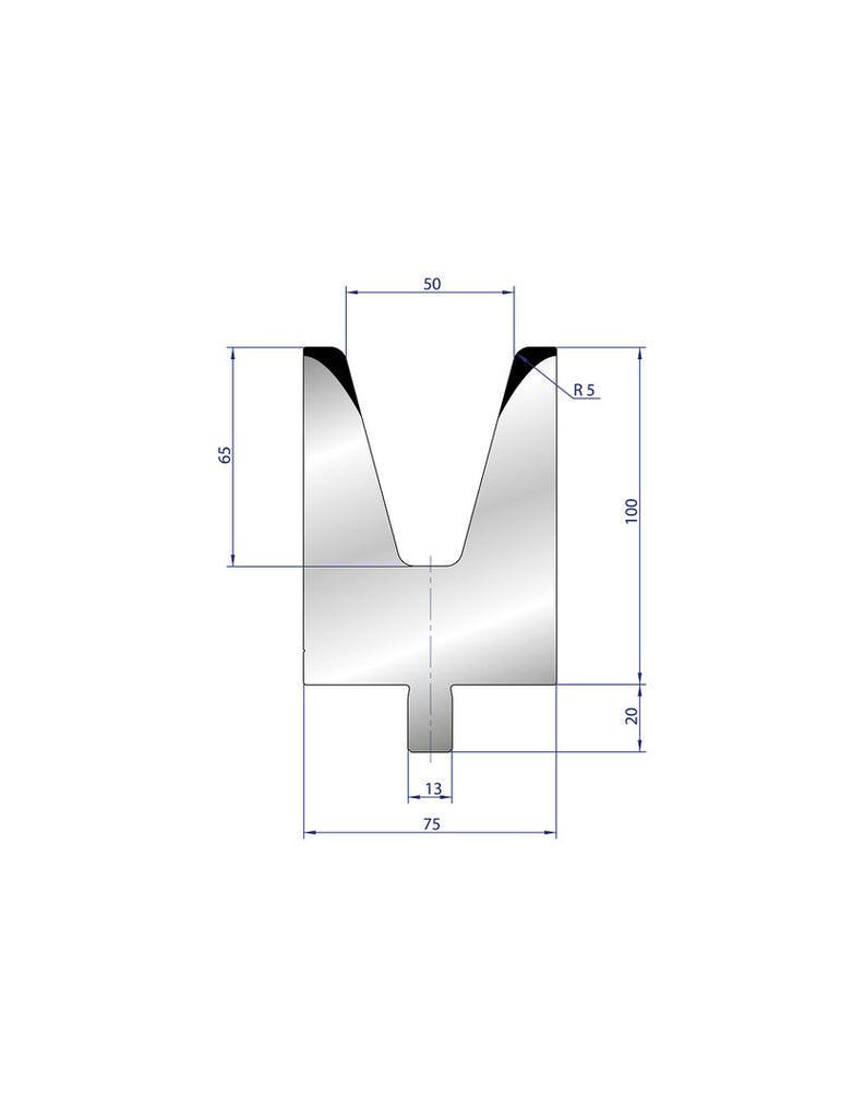 EUROSTAMP Part No. 3235 @ 550mm 30 Degree Single V Die (Segmented)