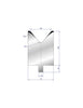 EUROSTAMP Part No. 3219 @ 50mm 80 Degree Single V Die 