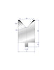 EUROSTAMP Part No. 3219 @ 200mm 80 Degree Single V Die 