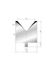 EUROSTAMP Part No. 3221 @ 25mm 80 Degree Single V Die
