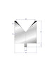EUROSTAMP Part No. 3223 @ 45mm 80 Degree Single V Die