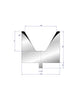 EUROSTAMP Part No. 3224 @ 50mm 60 Degree Single V Die