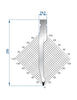EUROSTAMP Part No. 1326 @ 550mm 30 Degree Punch