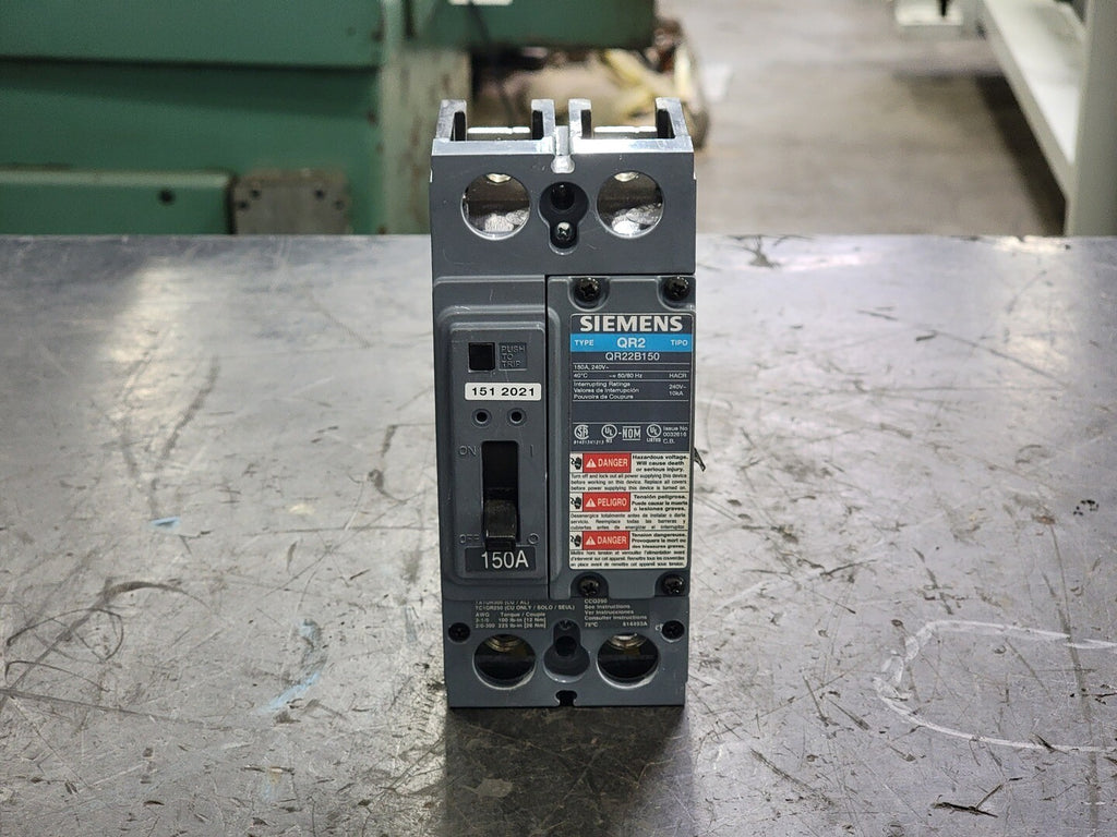 SIEMENS 150 Amp, 2 Pole, 240 volts Circuit Breaker QR22B150 w/ Trip