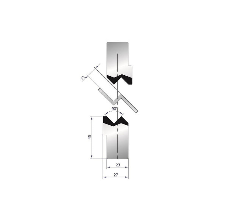 EUROSTAMP Part No. 1147 @ 835mm 90 Degree Joggle Inserts Holder 