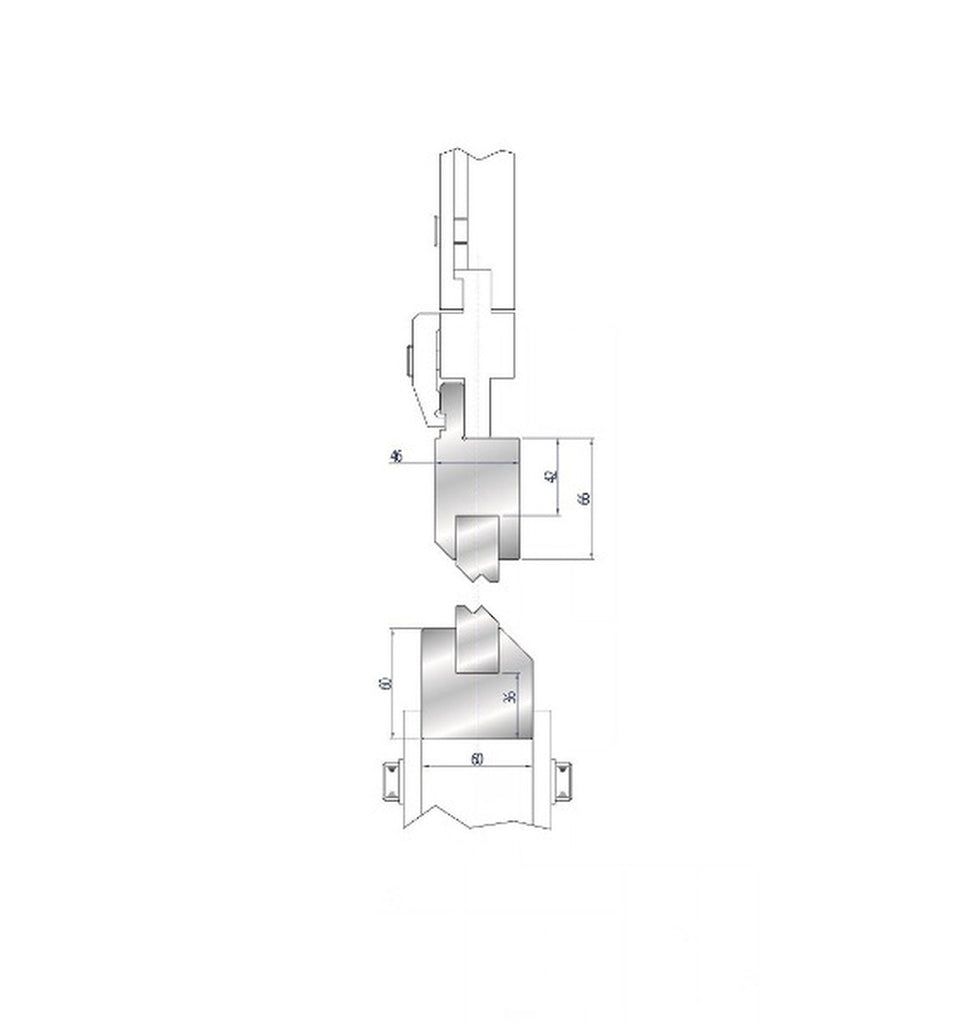 EUROSTAMP Part No. 1150 @ 415mm 90 Degree Joggle Inserts Holder 