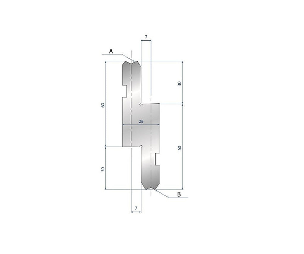 EUROSTAMP Part No. 1155 @ 830mm Small Radius Tool Holder 