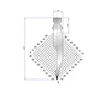 EUROSTAMP Part No. 1313 @ 550mm 28 Degree Straight Punch (Segmented)