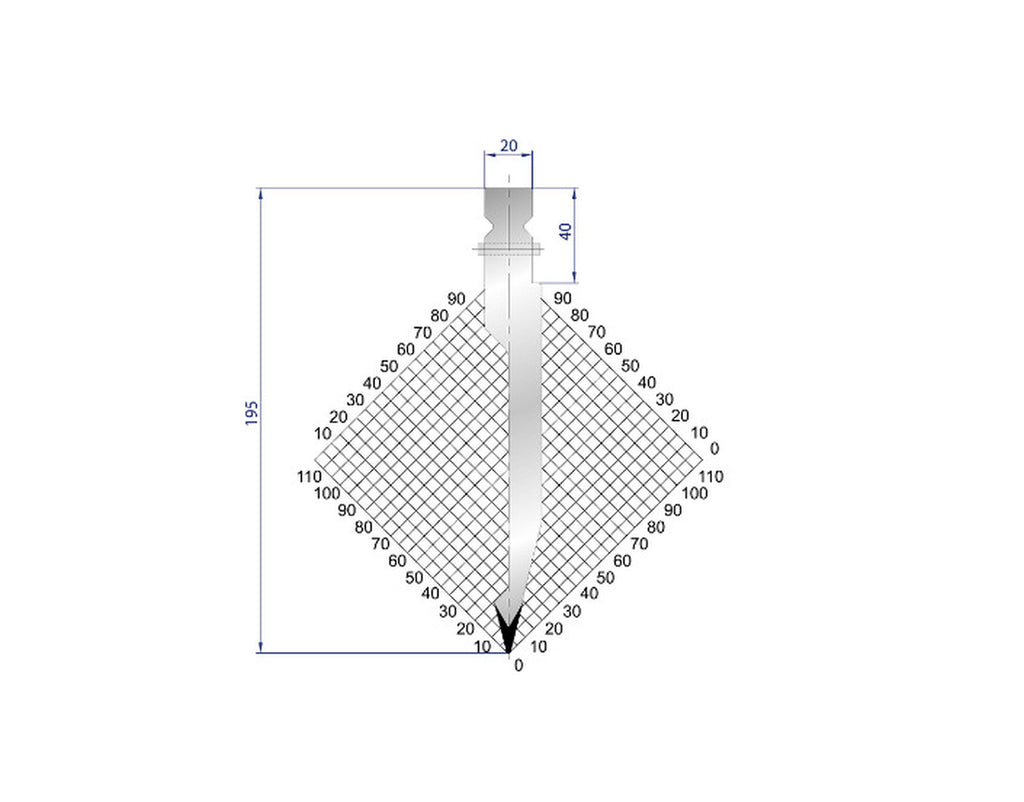 EUROSTAMP Part No. 1236 @ 45mm 60 Degree Gooseneck Punch