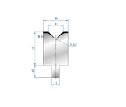 EUROSTAMP Part No. 3110 @ 100mm 88 Degree Single V Die