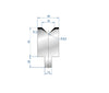 EUROSTAMP Part No. 3110 @ 100mm 88 Degree Single V Die