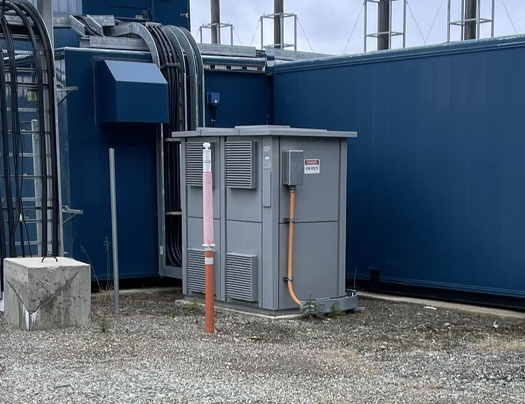 REX POWER MAGNETICS 1000 kVA Padmount Transformer 4160 pri. volts, 600Y/347 sec volts DB1000