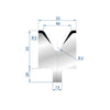 EUROSTAMP Part No. 3113 @ 1000mm 60 Degree Single V Die