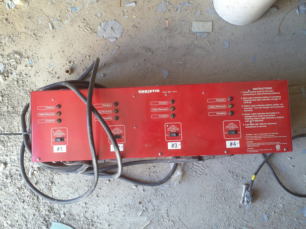 CHRISTIE 4-Bank Battery Charger MCC 4X15 #1, 12VDC @ 15A (x 4)
