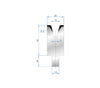 EUROSTAMP Part No. 3119 @ 100mm 30 Degree Single V Die