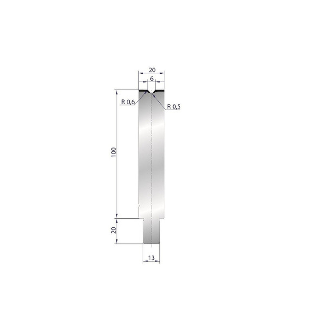 EUROSTAMP Part No. 3123 @ 25mm 86 Degree Single V Die
