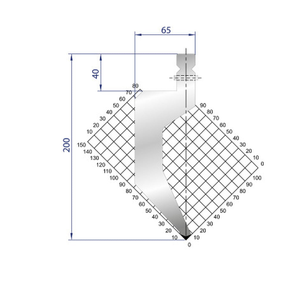 EUROSTAMP Part No. 1320 @ 100mm 86 Degree Gooseneck Punch