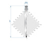 EUROSTAMP Part No. 1327 @ 100mm 28 Degree Straight, Relieved Punch