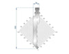 EUROSTAMP Part No. 1330 @ 200mm 80 Degree Straight, Relieved Punch