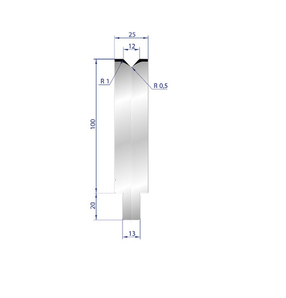 EUROSTAMP Part No. 3126 @ 500mm 86 Degree Single V Die