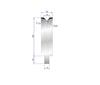 EUROSTAMP Part No. 3127 @ 550mm 86 Degree Single V Die (Segmented)