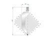 EUROSTAMP Part No. 1333 @ 550mm 80 Degree Straight, Relieved Punch (Segmented)
