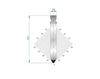 EUROSTAMP Part No. 1334 @ 100mm 60 Degree Straight, Relieved Punch