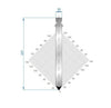EUROSTAMP Part No. 1336 @ 100mm 60 Degree Straight, Relieved Punch