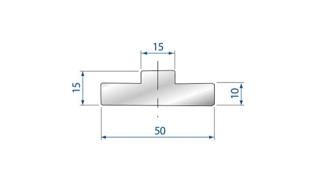 EUROSTAMP Part No. 2058 @ 830mm H=10 Self Centering Die Rail