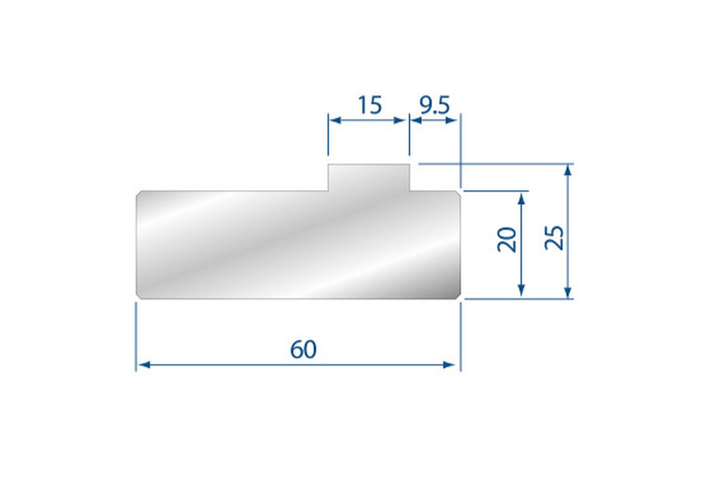 EUROSTAMP Part No. 2059 @ 410mm H=20 Self Centering Die Rail