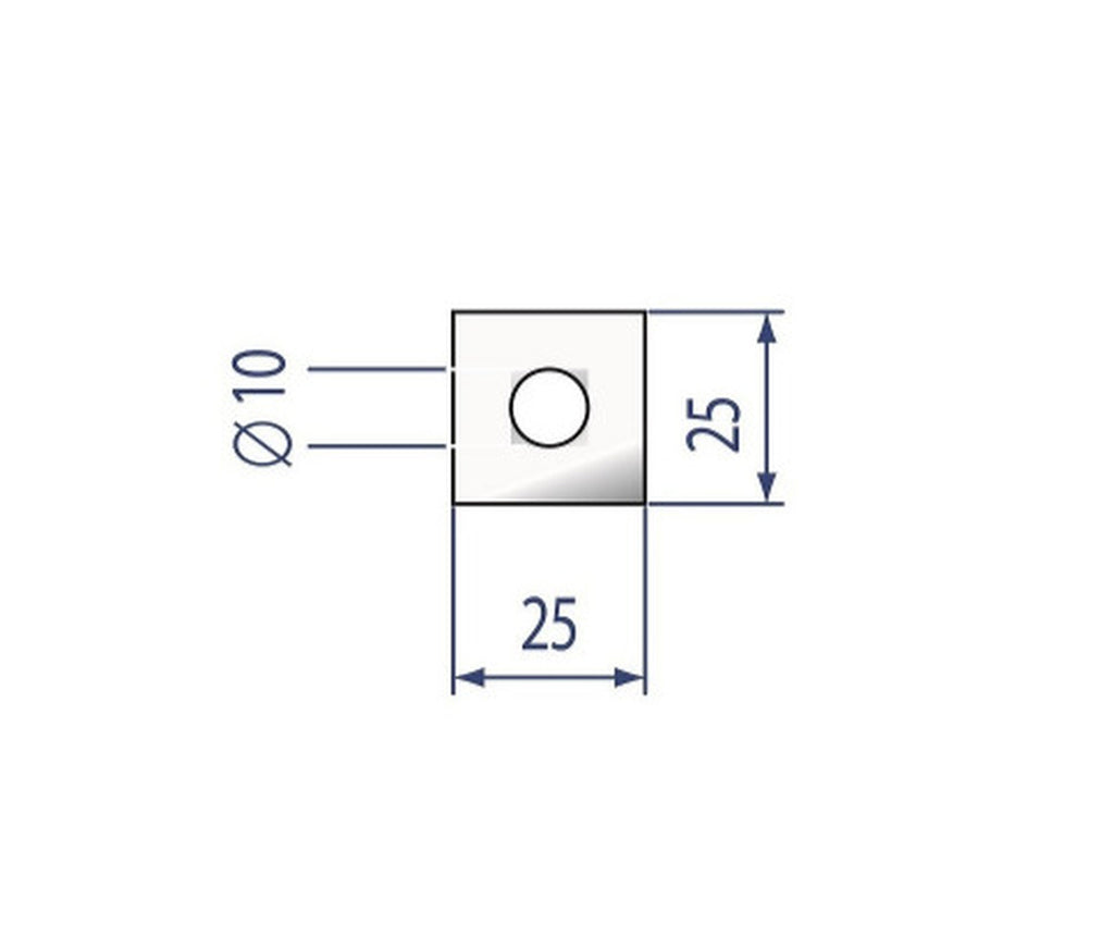 EUROSTAMP Part No. 2105 @ 835mm 25x25 Polyurethane Insert with Hole